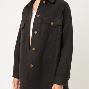 Women's Love Tree Large Black Shacket